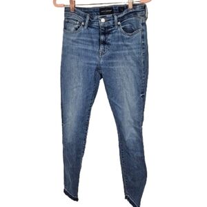 Lucky Brand blue jeans skinny raw hem Sz 2/26